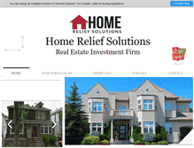 Tablet Screenshot of homereliefsolutions.com